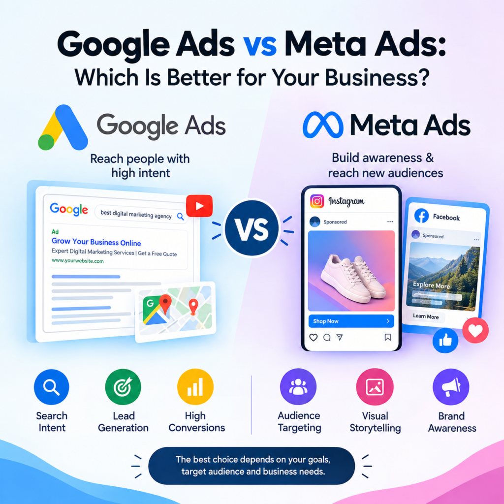Google Ads vs Meta Ads: Which Is Better for your bussiness